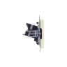 Розетка компьютерная IEK BRITE RJ45 кат.5E РК10-БрКр бежевый - BR-K10-1-K10