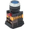 Кнопка IEK ABLFS-22 синий d=22мм неон/240В 1з+1р - BBT30-ABLFS-K07