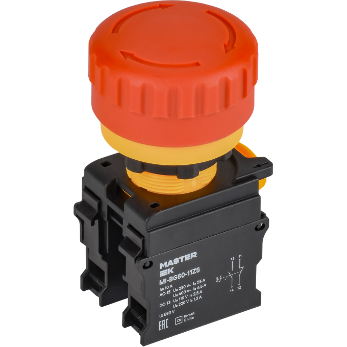 Кнопка IEK MASTER MI-BG60-11ZS-3-23-K04 