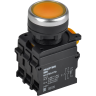Кнопка с подсветкой и фиксацией IEK MASTER MI-BT60-11TD-3-11-K05 d=22мм 1NO+1NC жёлтая