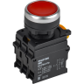 Кнопка с подсветкой и фиксацией IEK MASTER MI-BT60-11TD-3-111-K04 d=22мм 1NO+1NC красная
