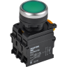 Кнопка с подсветкой и фиксацией IEK MASTER MI-BT60-11TD-33-11-K06 d=22мм 1NO+1NC зелёная