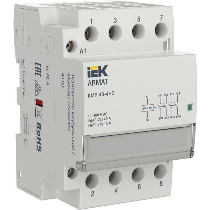 Контактор модульный IEK ARMAT AR-KMR10-040-40-230 KMR 40А 230В AC 4НО