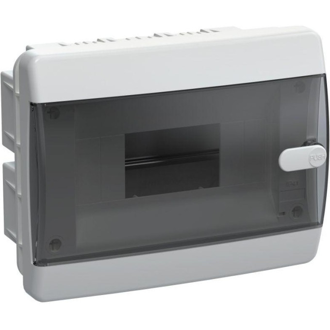 Корпус пластиковый IEK UIC-KP12-V-08-41-K01 ЩРВ-П-8 IP41 черная прозрачная дверь
