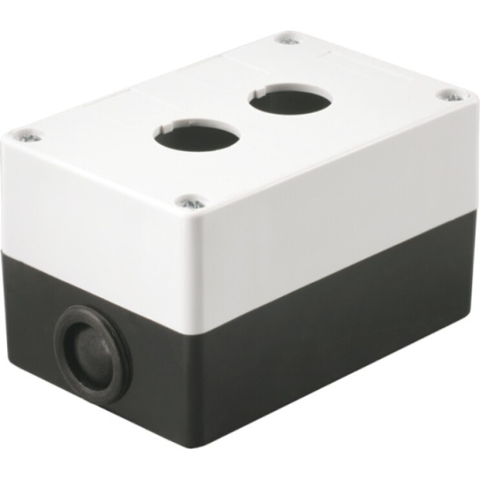 Корпус поста IEK КП102 для кнопок управления 2 места белый - BKP10-2-K01
