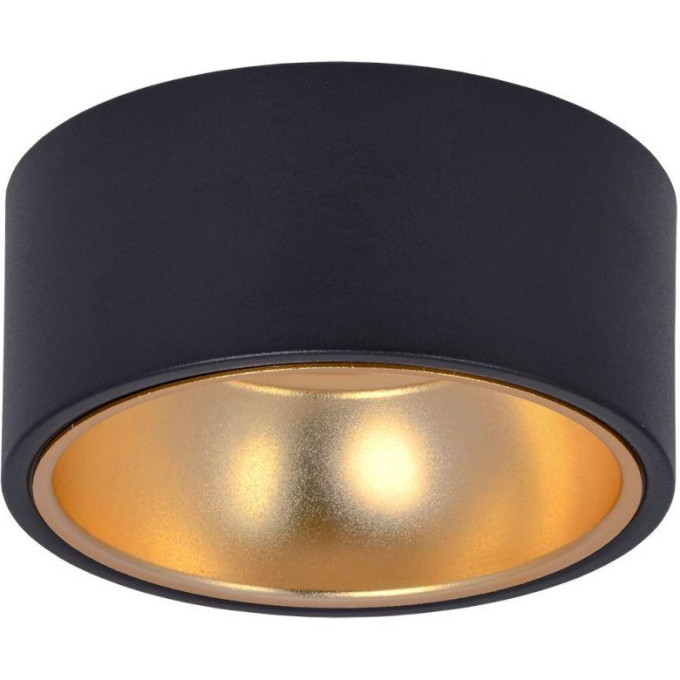 Накладной потолочный светильник IEK Lighting 4017 под лампу gx53 черный/золото