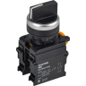 Переключатель на 2 положения возвратный IEK MASTER MI-SW60-11X22-3-24-2-K02 1NO+1NC чёрный