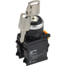 Переключатель с ключом на 3 положения IEK MASTER MI-SW60-20Y-3-34-3-K02 2NO чёрный