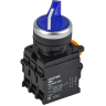 Переключатель с подсветкой на 2 положения IEK MASTER MI-SW60-11XD-3-14-2-K07 1NO+1NC синий
