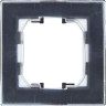 Рамка 1-местная IEK BRITE IP44 РУ-1-БрС-44 сталь - BR-M12-44-K46
