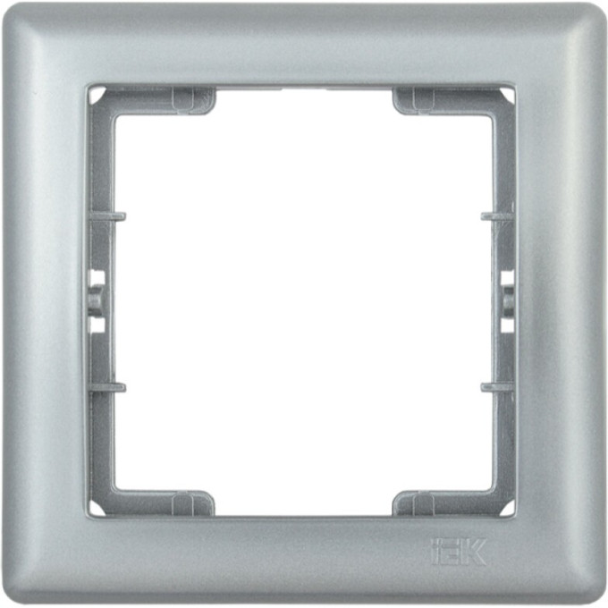 Рамка 1-местная IEK РГ-1-БС BOLERO серебряный - EMB12-K23
