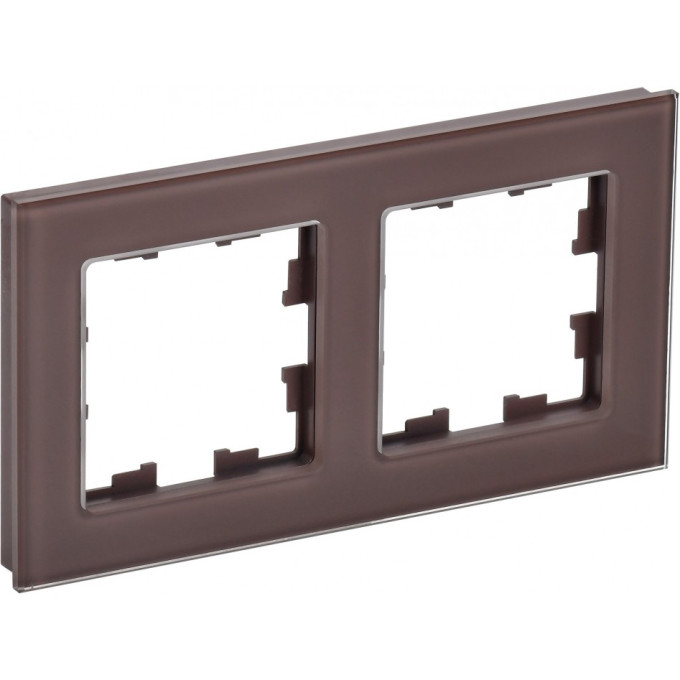 Рамка 2-м IEK BRITE РУ-2-2-БрТБ стекло, темная бронза