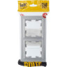 Рамка 2-местная IEK BRITE IP44 РУ-2-БрА-44 алюминий - BR-M22-44-K47