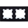 Рамка 2-местная IEK BRITE IP44 РУ-2-БрЧ-44 черный - BR-M22-44-K02