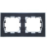 Рамка 2-местная IEK BRITE IP44 РУ-2-БрЧ-44 черный - BR-M22-44-K02