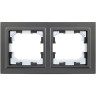 Рамка 2-местная IEK BRITE IP44 РУ-2-БрС-44 сталь - BR-M22-44-K46