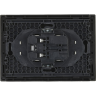Розетка 2-местная IEK FORTEPIANO без заземления, без защитных шторок, безвинтовое крепление, 10А FP326 серый FP-R20-10-1-K03