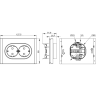 Розетка 2-местная IEK FORTEPIANO с заземлением, с защитными шторками, безвинтовое крепление, 16А FP223 белый FP-R24-16-1-K01