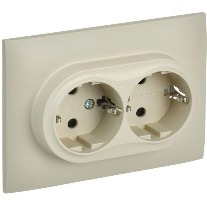 Розетка 2-постовая IEK SKANDY SK-R24-16-K10-F
