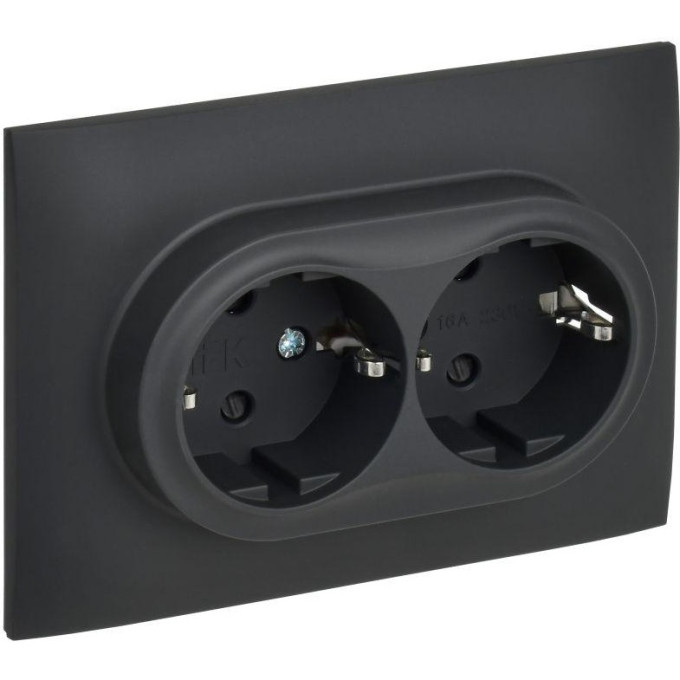 Розетка 2-постовая IEK SKANDY SK-R24-16-K53-F