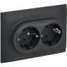 Розетка 2-постовая IEK SKANDY SK-R24-16-K53-F