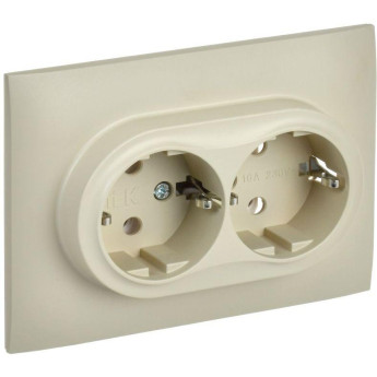 Розетка 2-постовая IEK SKANDY SK-R21-16-K10-F