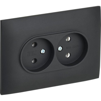 Розетка 2-постовая IEK SKANDY SK-R20-10-K53-F