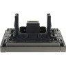 Розетка HDMI IEK FORTEPIANO FP540 сталь FP-H10-K46