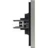 Розетка HDMI IEK FORTEPIANO FP540 сталь FP-H10-K46