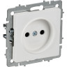 Розетка IEK BRITE BR-R10-10-K91 РС10-1-0-БрАБ 10А без заземл. без защ. шторок механизм арктич. белая