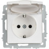 Розетка IEK BRITE BR-R16-16-44-K91 РСбш10-3-44-БрАБ 16А белая