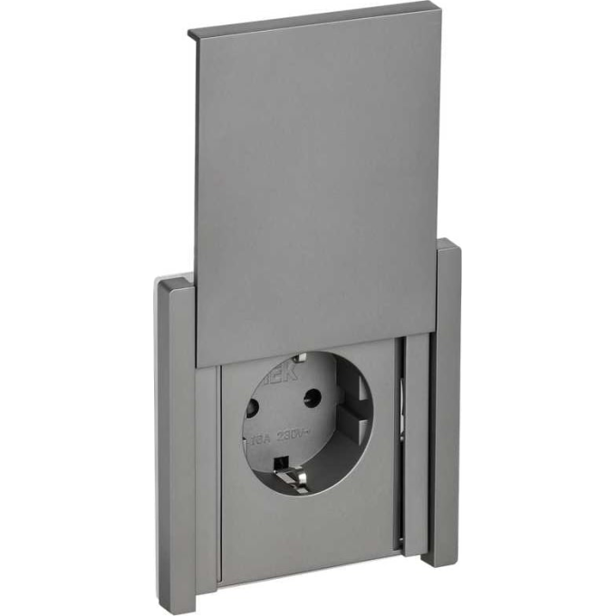 Розетка IEK FORTE&PIANO FP519 с заземлением, с защитными шторками и крышкой 16А IP44