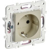 Розетка IEK SKANDY SK-R06B 16А с заземлением/защитные шторки/б/к, бежевый SK-R14-16-1-K10