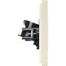 Розетка компьютерная 2-местная IEK FORTEPIANO RJ45 категория 5E FP433 ваниль FP-K20-1-K10