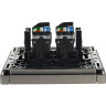 Розетка компьютерная 2-местная IEK FORTEPIANO RJ45 категория 5E FP533 сталь FP-K20-1-K46
