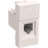 Розетка компьютерная IEK РКИ-10-00-П RJ-45 UTP кат.5e (на 1 модуль) ПРАЙМЕР белая - CKK-40D-RI1-K01