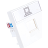 Розетка компьютерная IEK РКИ-20-00-П RJ-45 UTP кат.5e (на 2 модуля) ПРАЙМЕР белая - CKK-40D-RI2-K01