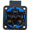 Розетка панельная IEK MAGNUM SCHUKO РП11-3 с крышкой, IP44, синий