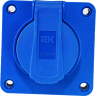 Розетка панельная IEK MAGNUM SCHUKO РП17-3 с увеличенным фланцем IP54 синий - PSN71-016-3-4-54-K07