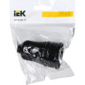 Розетка разборная прямая IEK РПп10-02-Ст с заземляющим контактом 16А черная - ERP10-16-01-K02