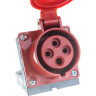Розетка стационарная IEK ССИ-114 3Р+РЕ 16А 380-415В IP44 - PSR12-016-4