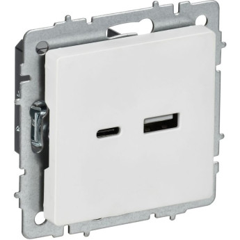 Розетка USB IEK BRITE BR-U22-018-K01