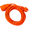 Шнур IEK УШ-01РВ с вилкой и розеткой 2P+PE/10м 3х1,0мм2 IP44 оранжевый - WUP10-10-K09-44