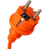 Шнур IEK УШ-01РВ с вилкой и розеткой 2P+PE/10м 3х1,0мм2 IP44 оранжевый - WUP10-10-K09-44