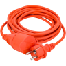 Шнур IEK УШ-01РВ с вилкой и розеткой 2P+PE/5м 3х1,0мм2 IP44 оранжевый - WUP10-05-K09-44