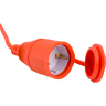 Шнур IEK УШ-01РВ с вилкой и розеткой 2P+PE/5м 3х1,0мм2 IP44 оранжевый - WUP10-05-K09-44