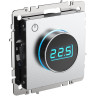 Термостат электронный с индикацией IEK BRITE СП IP20 ТС10-1-БрА алюминиевый BR-RT11-K47