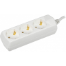 Удлинитель IEK GENERICA У03 3 места 2P+PE/5м 3х1мм2 10А/250В - WYP10-10-03-05-Z-G