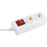 Удлинитель IEK У02К-выкл. 2 места 2P+PE/5м 3х1мм2 16А/250В - WYP10-16-02-05-ZK-N