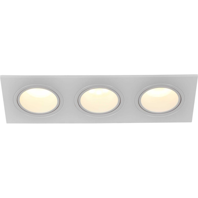 Встраиваемый светильник IEK Lighting 4103 под лампу 3хmr16 квадрат пластиковый белый